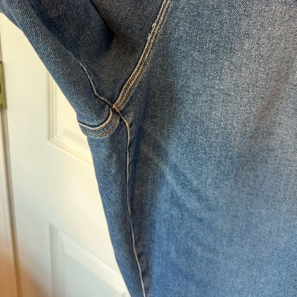 Good American X Zara High-Rise Skinny Jeans Size 30 Plus Denim Distressed NWT - Picture 3 of 13